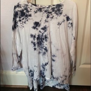 tie die long sleeve top
